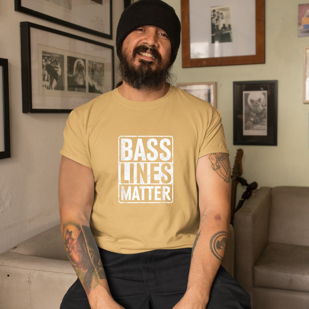 Bass Lines Matter Bass Guitar Player Bassist EDM T-Shirt - Heart To Heart