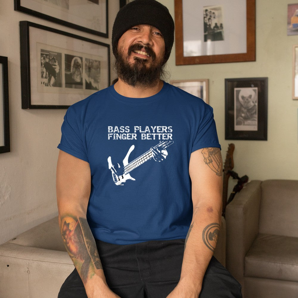 Bass Players Finger Better Guitar T-Shirt - Heart To Heart